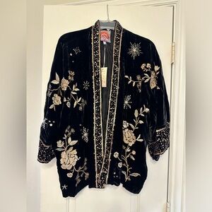 Johnny Was ALLY VELVET KIMONO Size M Style J47422-O